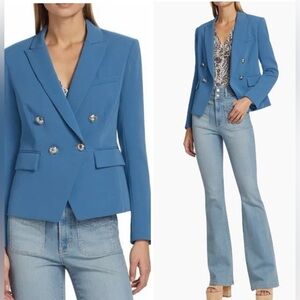 Veronica Beard Gail Dickey blazer jacket blue lagoon